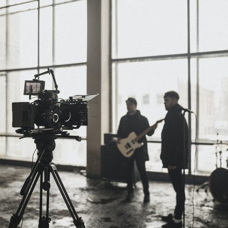 Behind the scenes from a music video shoot